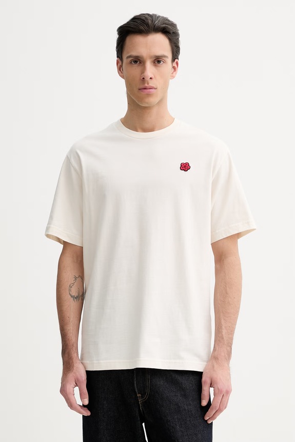 Бавовняна футболка Kenzo бавовна бежевий FE65TS4744SG