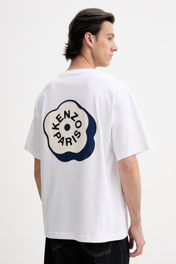 Хлопковая футболка Kenzo relaxed белый FG55TS4024SG