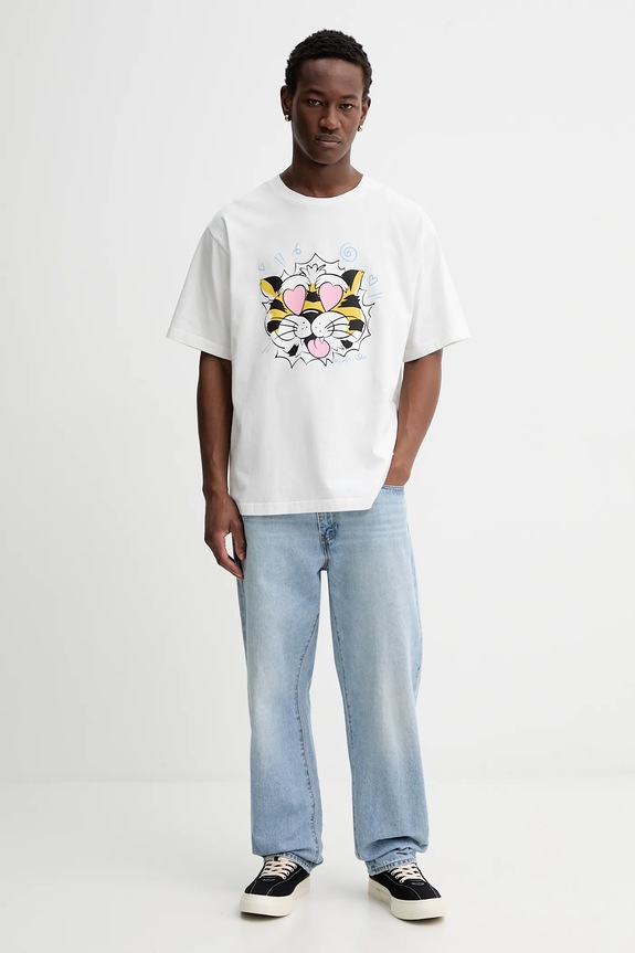 Kenzo tricou din bumbac FG55TS4034SG alb SS26