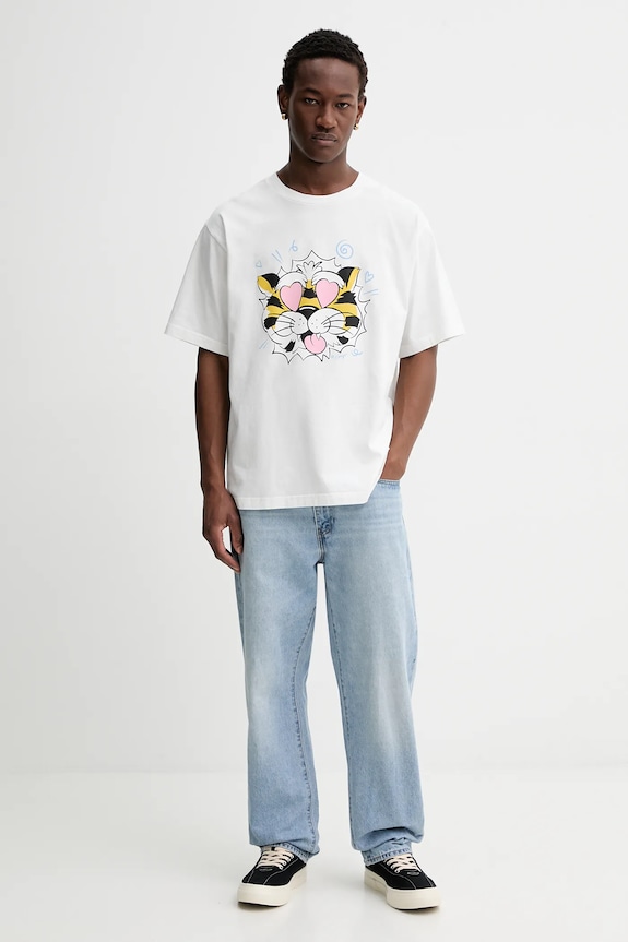 Kenzo tricou din bumbac FG55TS4034SG alb SS26