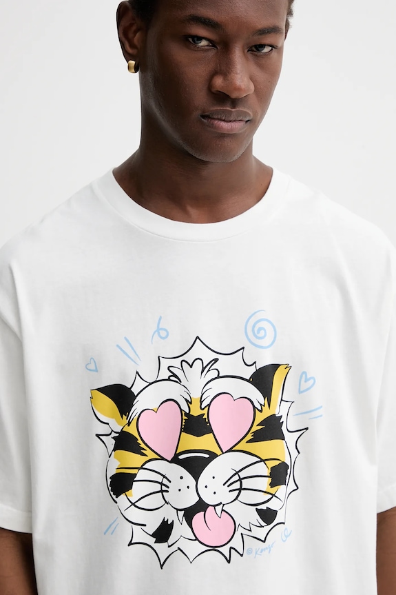 Kenzo tricou din bumbac alb FG55TS4034SG