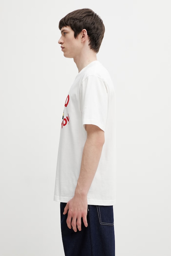 Kenzo T-shirt in cotone da uomo FG55TS2064SG bianco SS26
