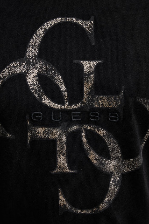 Βαμβακερό μπλουζάκι Guess M6RI03.I3Z14 μαύρο