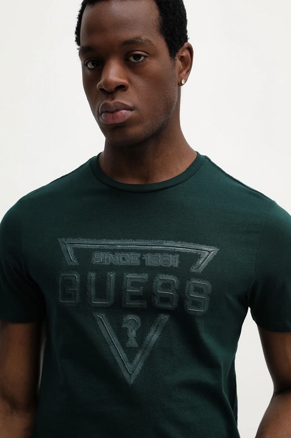Pamučna majica Guess zelena M6RI09.I3Z14
