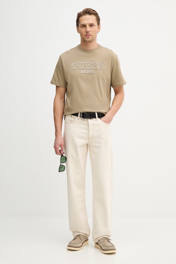 Guess t-shirt in cotone M6RI22.K8FQ4 verde SS26