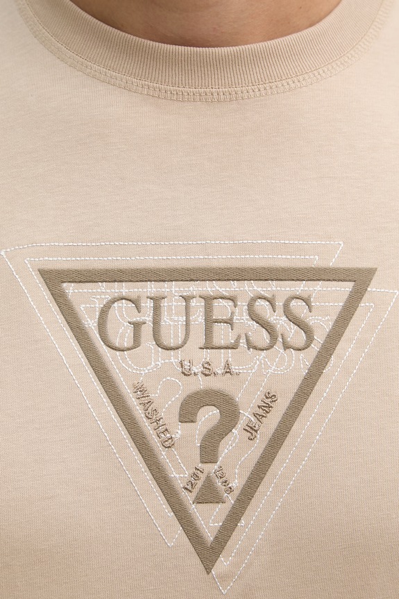 Bavlněné tričko Guess TERRY M6RI23.K8FQ4 béžová