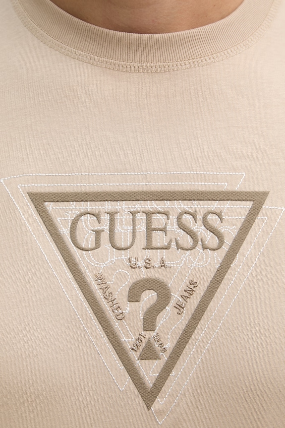 Bavlněné tričko Guess TERRY M6RI23.K8FQ4 béžová