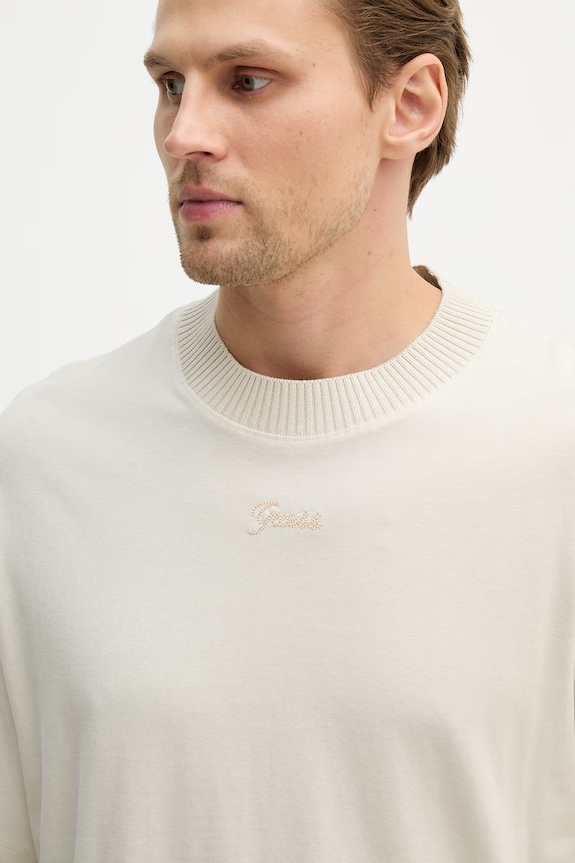 Bavlnené tričko Guess béžová M6RP09.KA260
