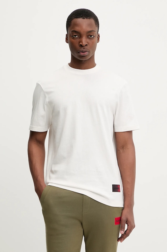 Îmbrăcăminte HUGO tricou din bumbac Danoto 50553144 bej