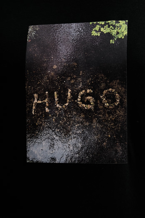 Bavlnené tričko HUGO Doreston 50554319 čierna