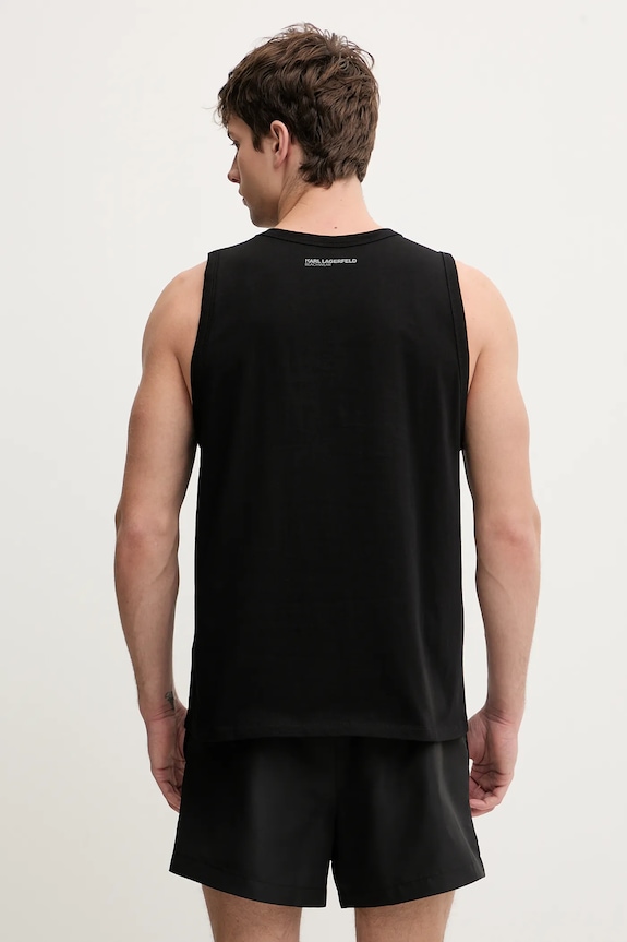 Karl Lagerfeld t-shirt bawełniany IKON B1M46012 czarny SS26