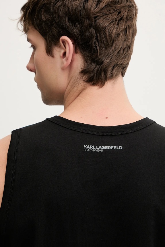 Karl Lagerfeld t-shirt bawełniany IKON czarny B1M46012