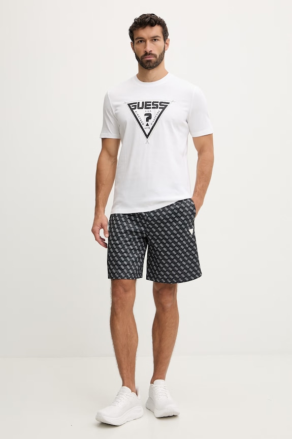 Guess tricou din bumbac LUTA Z6RI03.I3Z14 alb SS26