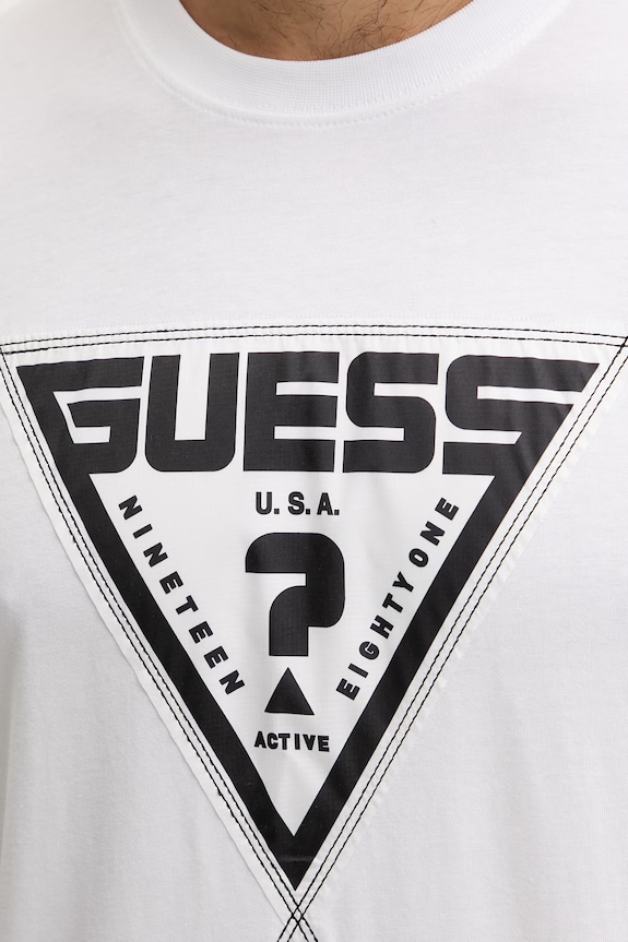 Guess tricou din bumbac LUTA Z6RI03.I3Z14 alb