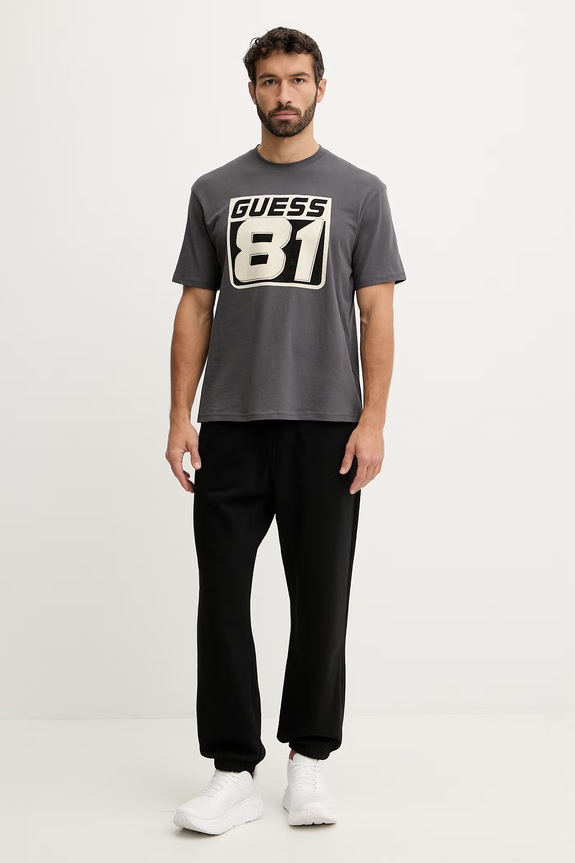 Guess tricou din bumbac OPA Z6RI04.I3Z14 gri SS26