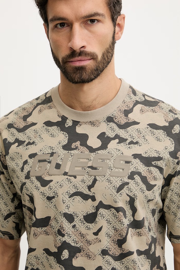Guess tricou din bumbac CHAYTON verde Z6RI05.I3Z14