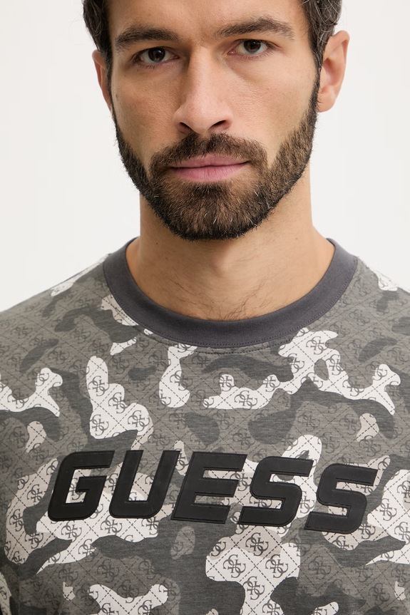 Guess tricou din bumbac CHAYTON gri Z6RI05.I3Z14