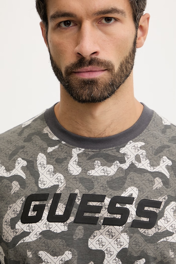 Guess tricou din bumbac CHAYTON gri Z6RI05.I3Z14