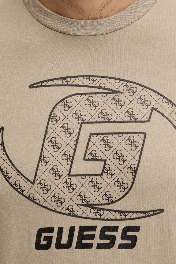 Bavlnené tričko Guess KELE Z6RI06.I3Z14 béžová