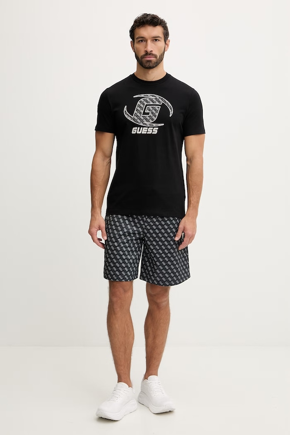 Guess t-shirt bawełniany KELE Z6RI06.I3Z14 czarny SS26