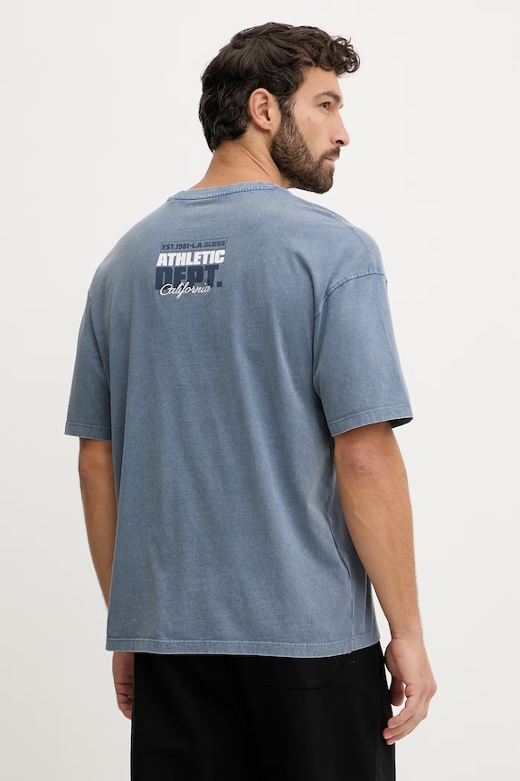 Îmbrăcăminte Guess tricou din bumbac NAWAT Z6RI11.I3Z14 albastru