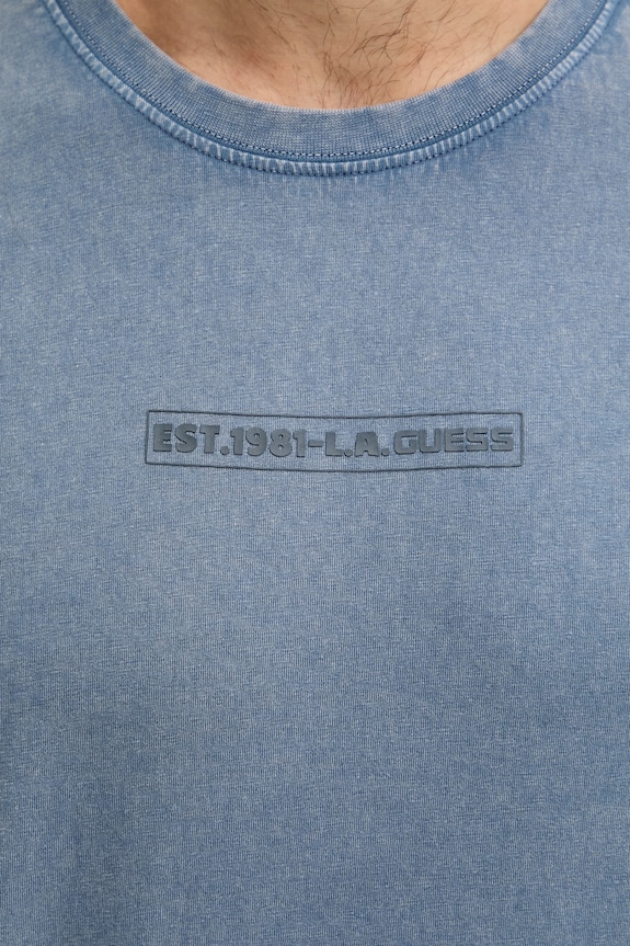 Guess tricou din bumbac NAWAT Z6RI11.I3Z14 albastru