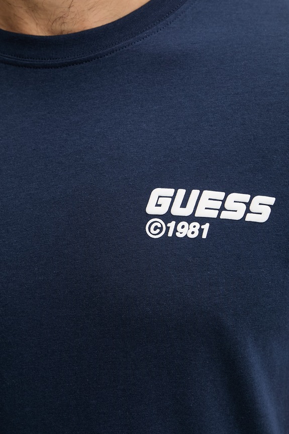 Guess tricou din bumbac LAURO Z6RI12.I3Z14 bleumarin
