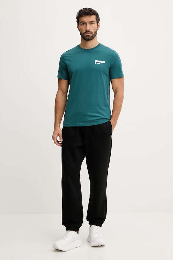 Guess tricou din bumbac LAURO Z6RI12.I3Z14 verde SS26