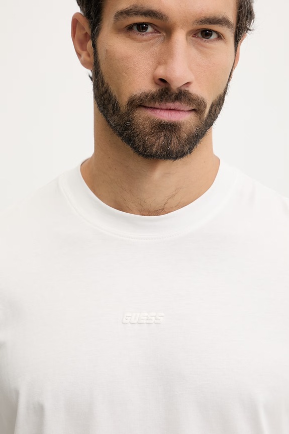 Guess tricou din bumbac GIANO bej Z6RI16.I3Z14