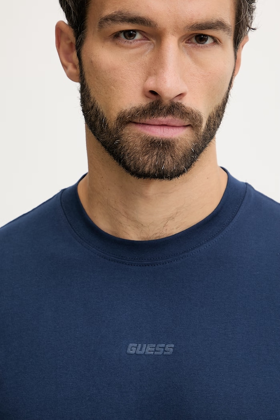 Guess tricou din bumbac GIANO bleumarin Z6RI16.I3Z14