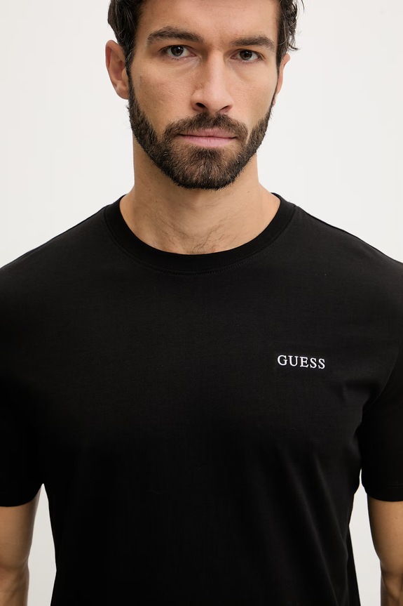 Guess tricou pentru bărbați din bumbac MARZIO negru Z6RI17.I3Z14