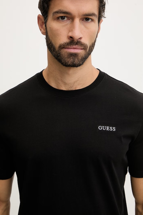 Guess tricou pentru bărbați din bumbac MARZIO negru Z6RI17.I3Z14