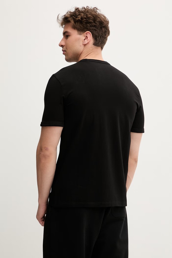 Ρούχα Guess t-shirt ανδρικό βαμβακερό με ελαστάνη JANNICK Z6RI07.J1314 μαύρο