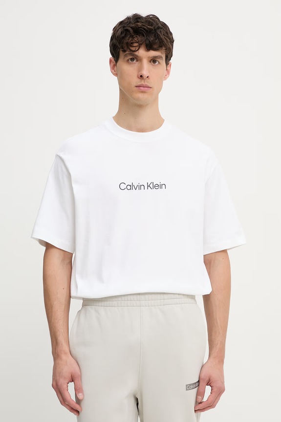 Calvin Klein T-shirt męski bawełniany biały LV040HM228