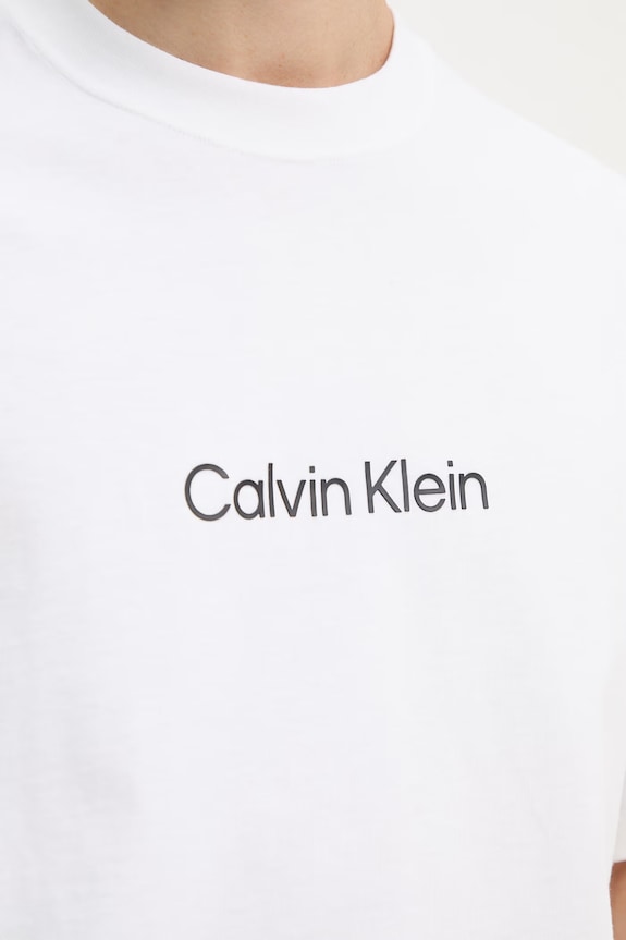 Calvin Klein T-shirt męski bawełniany LV040HM228 biały