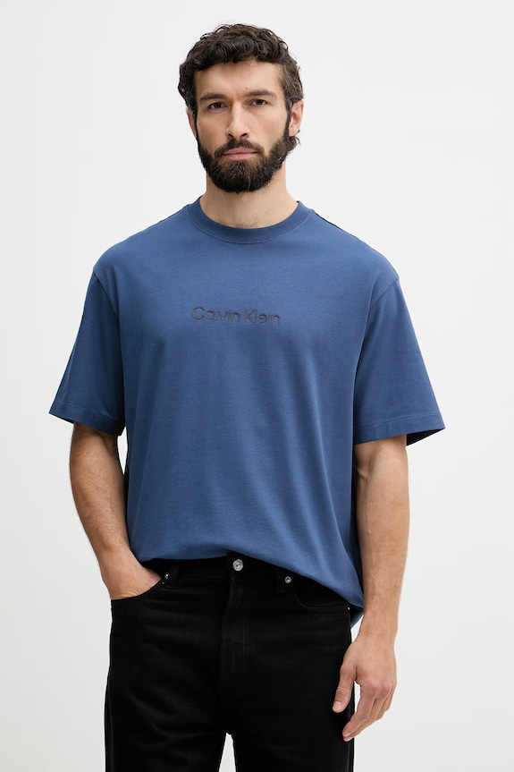 Calvin Klein tričko pánské bavlněné námořnická modř LV040HM228