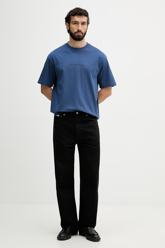 Calvin Klein tričko pánské bavlněné LV040HM228 námořnická modř SS26