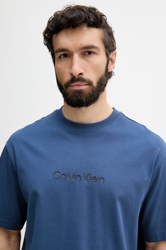 Calvin Klein tričko pánské bavlněné námořnická modř LV040HM228