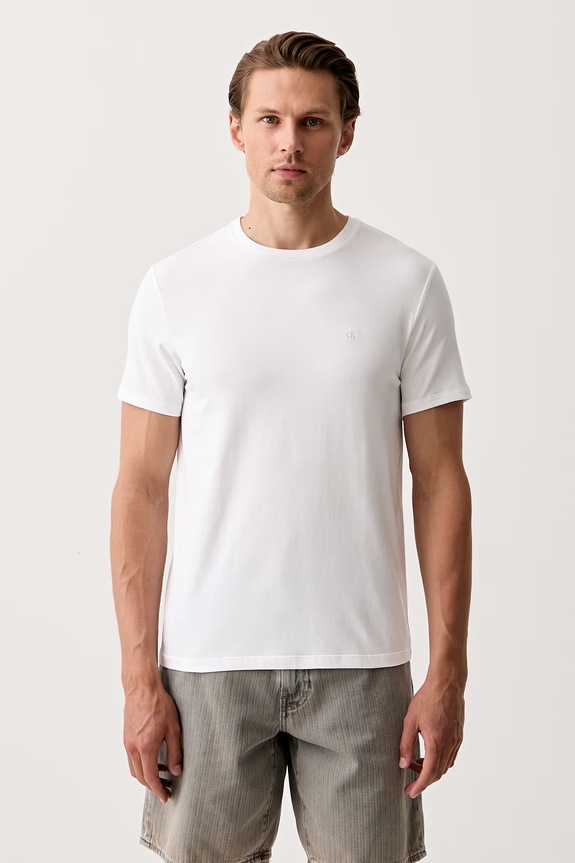 Calvin Klein T-shirt męski bawełniany z elastanem 2-pack z elastanem czarny LV04LD245G