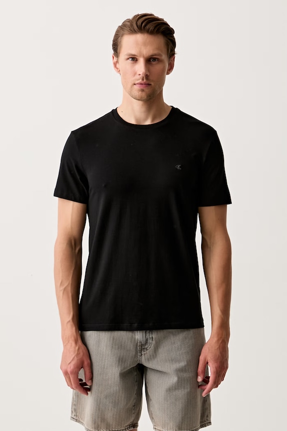 Calvin Klein T-shirt męski bawełniany z elastanem 2-pack LV04LD245G czarny SS26