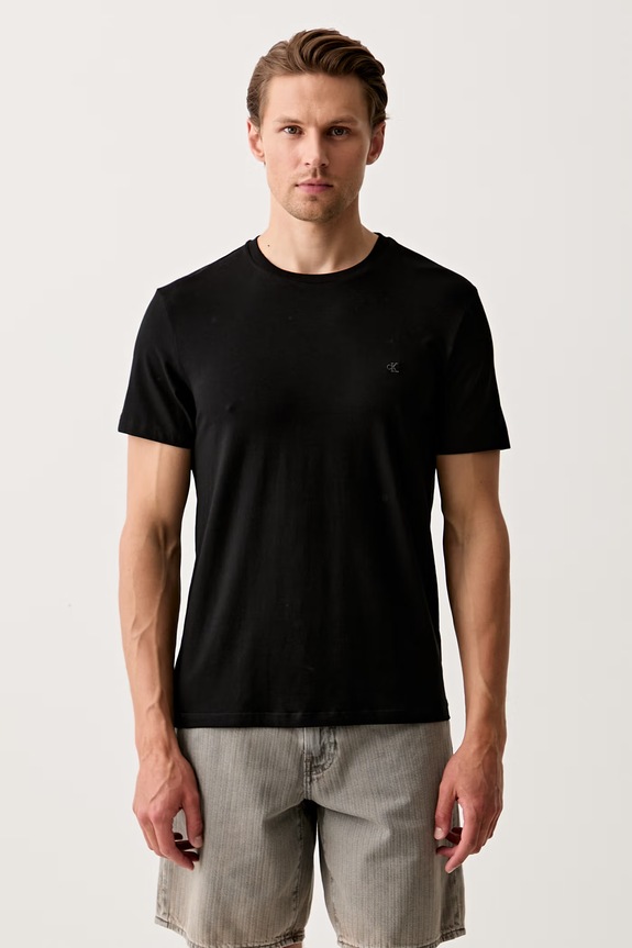 Calvin Klein T-shirt męski bawełniany z elastanem 2-pack LV04LD245G czarny SS26