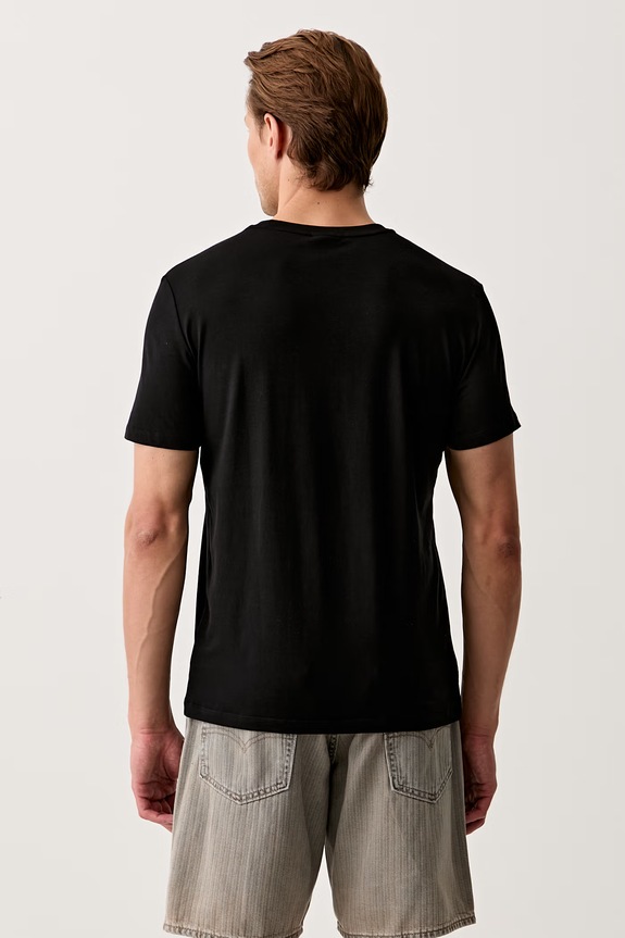Calvin Klein T-shirt męski bawełniany z elastanem 2-pack LV04LD245G czarny