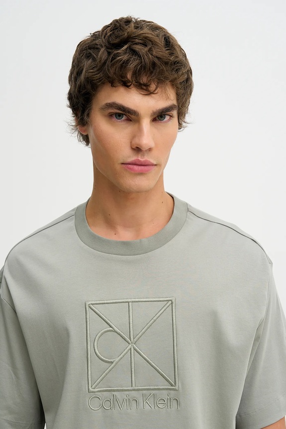 Calvin Klein tricou din bumbac verde LV04LE200G