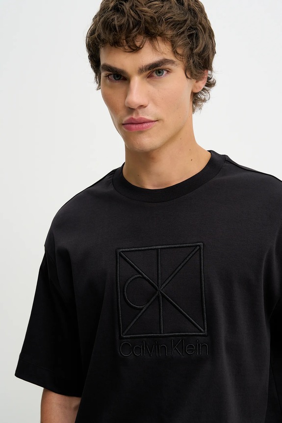 Bavlnené tričko Calvin Klein čierna LV04LE200G
