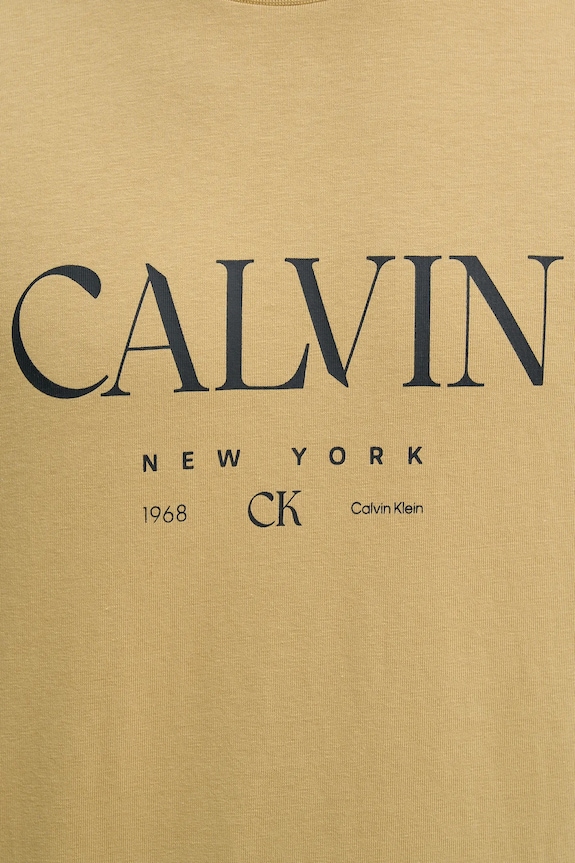 Bavlnené tričko Calvin Klein LV04RE807G béžová