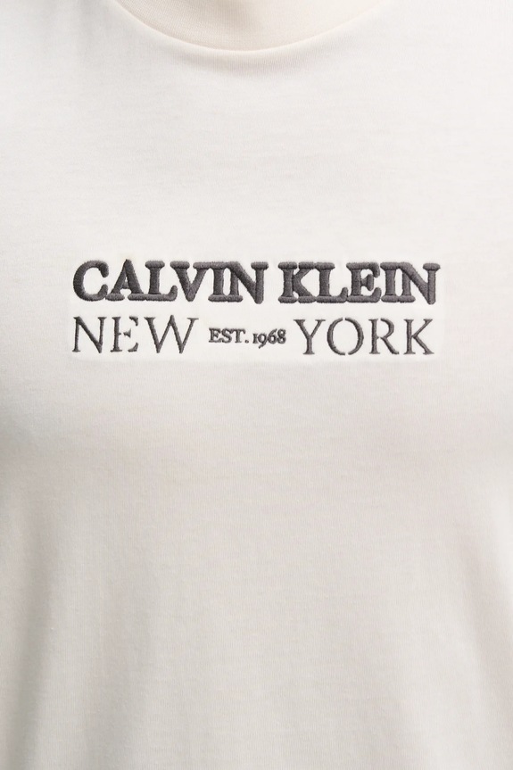 Bavlnené tričko Calvin Klein LV04RE833G béžová
