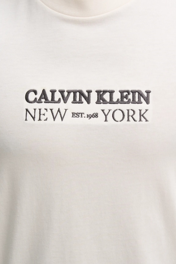 Bavlnené tričko Calvin Klein LV04RE833G béžová