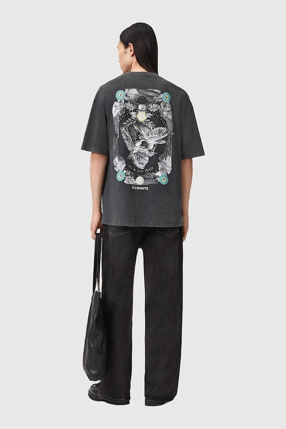 AllSaints t-shirt bawełniany szary M028PD