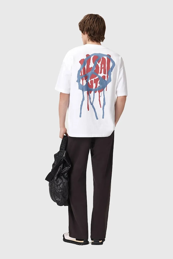 AllSaints t-shirt bawełniany M035PD biały