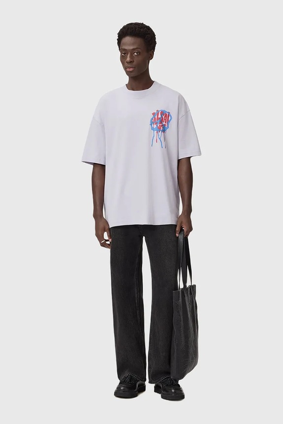 AllSaints t-shirt bawełniany M035PD fioletowy